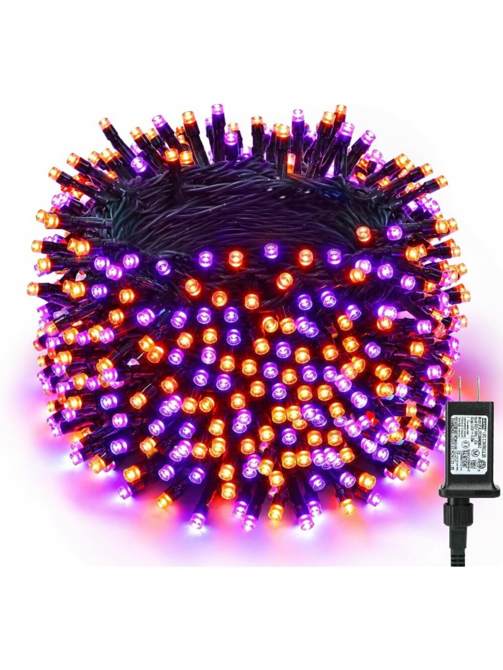 New Halloween Lights Outdoor, 95.14ft 240 LED Purple & Orange Lights